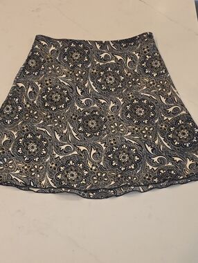 Wrapper Black and Gold A-Line Skirt